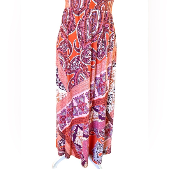 GARNET HILL SLEEVELESS, PAISLEY MAXI DRESS, EUC. SZ S - Picture 5 of 7
